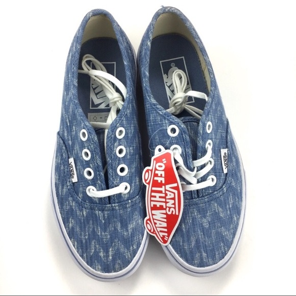 Vans Shoes - VANS Authentic Low Tops Chevron Blue/White 5.5